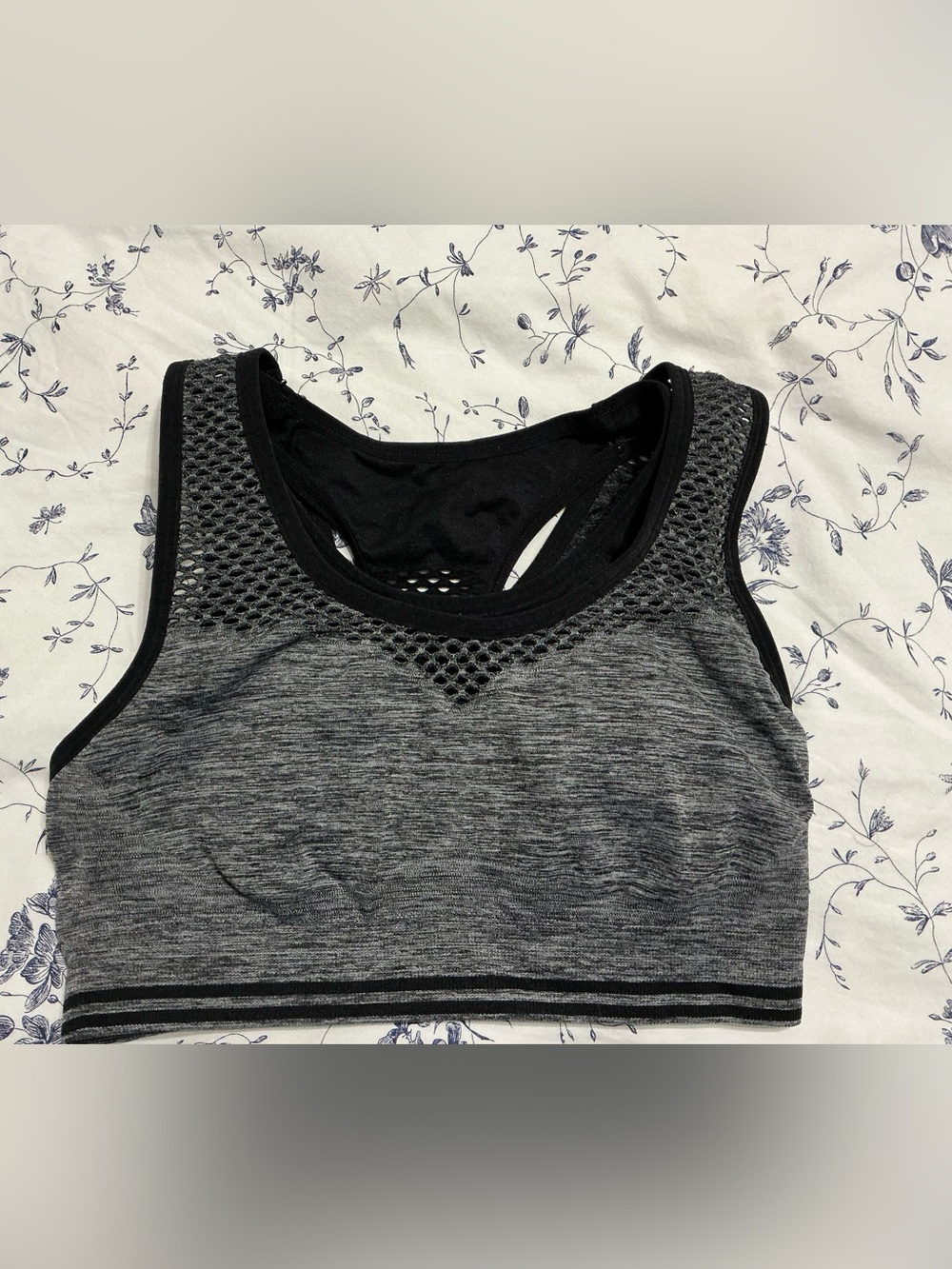 🎉3 for $15🎉 Athletic Works Grey and Black Mesh Sports Bra